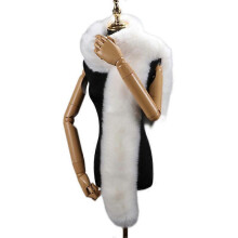 (COLOR 2) Women's Men's Extra Large Faux Fox Raccoon Fur Scarf Collar Stole Shawl