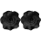 Flor de gaze tridimensional multicamadas preta 4