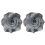 Flor de gaze tridimensional multicamadas cinza 4