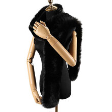 (COLOR 4) Women's Men's Extra Large Faux Fox Raccoon Fur Scarf Collar Stole Shawl
