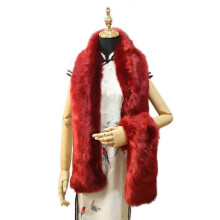 (COLOR 9) Women's Men's Extra Large Faux Fox Raccoon Fur Scarf Collar Stole Shawl