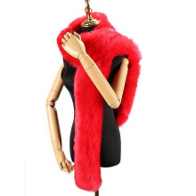 (COLOR 1) Women's Men's Extra Large Faux Fox Raccoon Fur Scarf Collar Stole Shawl
