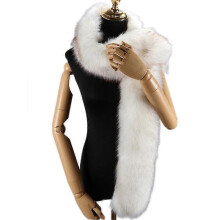(COLOR 18) Women's Men's Extra Large Faux Fox Raccoon Fur Scarf Collar Stole Shawl