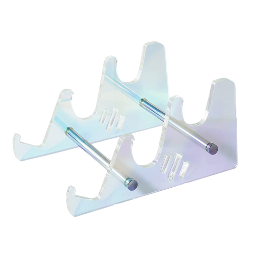 Support de clavier amovible en acrylique multicolore transparent