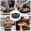 Set van 6 pizzaborden, rond diameter 20 cm, staal 7