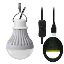 (Cold white) Usb Portable Led Bulb With 2.5m On/off Switch Cable For Indoor Outdoor Camping