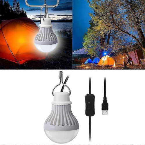 (Warm White) Usb Portable Led Bulb With 2.5m On/off Switch Cable For Indoor Outdoor Camping 1