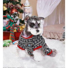 (S, COLOR 1) Christmas Dog Clothes, Pet Shirts Breathable Puppy Vest, Printed Christmas Snowman