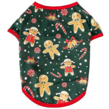 (S, COLOR 2) Christmas Dog Clothes, Pet Shirts Breathable Puppy Vest, Printed Christmas Snowman