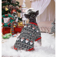 (XS, COLOR 1) Christmas Dog Clothes, Pet Shirts Breathable Puppy Vest, Printed Christmas Snowman