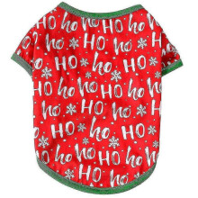 (S, COLOR 3) Christmas Dog Clothes, Pet Shirts Breathable Puppy Vest, Printed Christmas Snowman