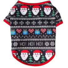 (M, COLOR 1) Christmas Dog Clothes, Pet Shirts Breathable Puppy Vest, Printed Christmas Snowman