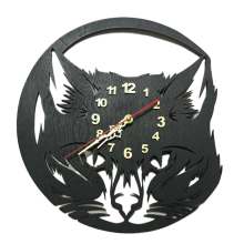 Orologio da parete con gatto carino, piccolo disco in vinile, animale, gif