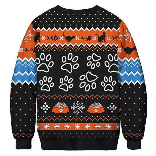 (M) Unisex Ugly Christmas Sweater 3D Printed Funny Graphic Pullover Sweatshirts for Party 2