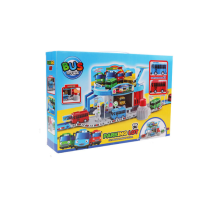 Little Bus The Tayo Rogi Rani Push Button Parkplatz Schiene Garage Spielzeug Mini Set