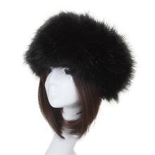 (COLOR 1) Faux Fur Headband with Elastic for Women Winter Earwarmer Ski Cold Earmuff