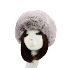 (COLOR 24) Faux Fur Headband with Elastic for Women Winter Earwarmer Ski Cold Earmuff