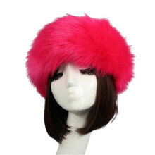 (COLOR 27) Faux Fur Headband with Elastic for Women Winter Earwarmer Ski Cold Earmuff