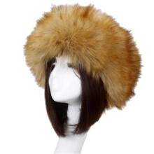 (COLOR 4) Faux Fur Headband with Elastic for Women Winter Earwarmer Ski Cold Earmuff