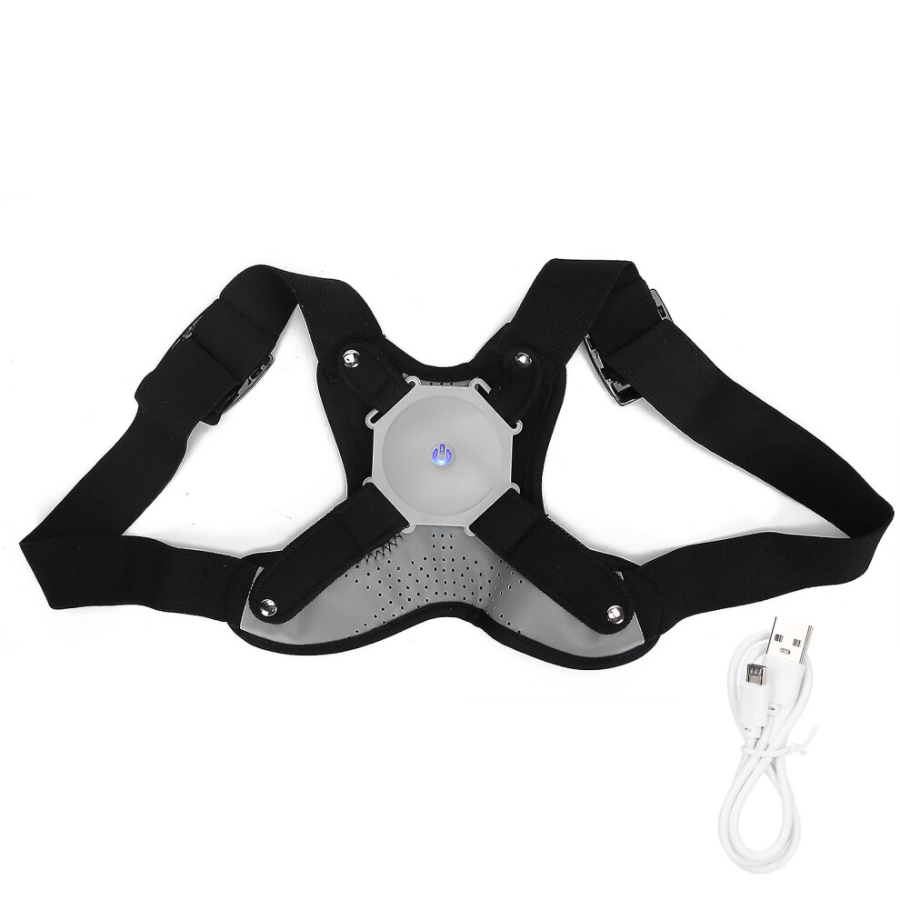 Black Gigbuff Cam Posture Corrector With Vibration Sensor Reminder - Back Brace Straightener