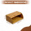 Roll Top Wooden Bread Box Bamboo Kitchen Loaf Storage Bin for Countertop Large 4