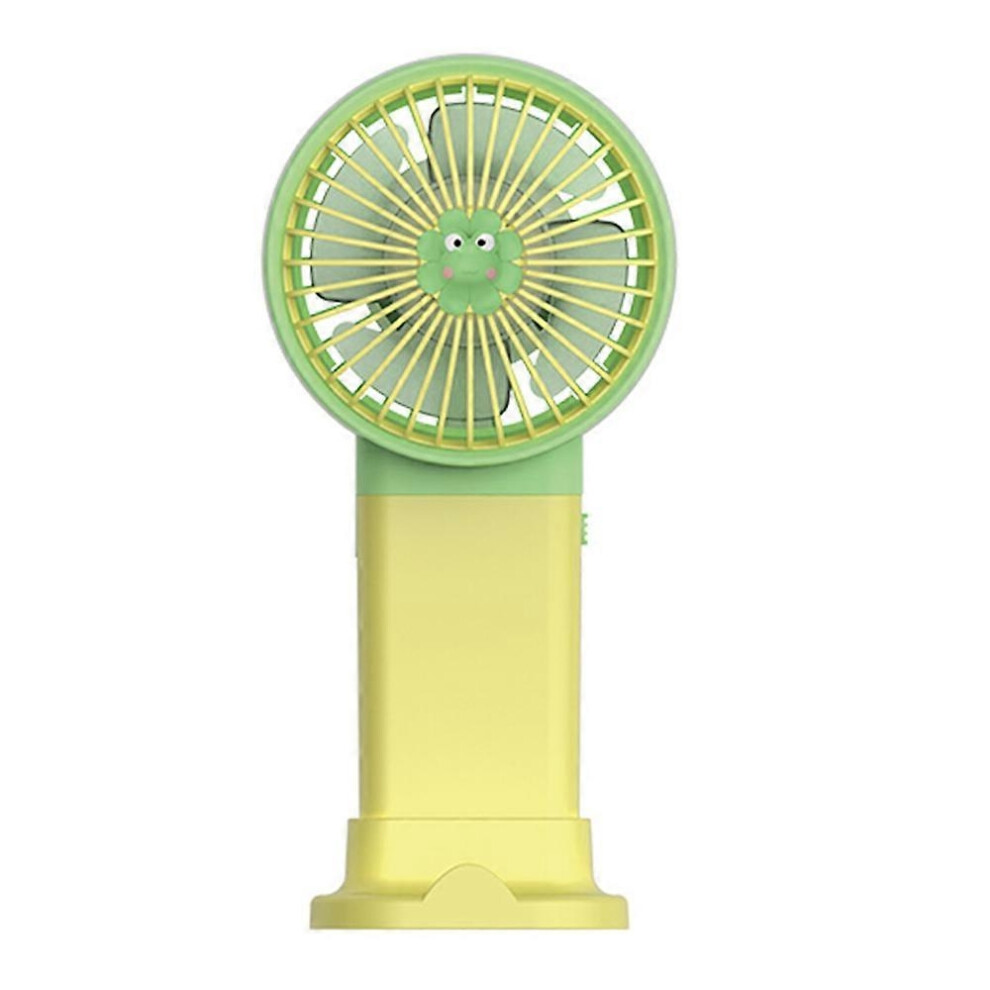 Portable Handheld Fan, Operated Rechargeable Personal Fan,  For Outdoor Travel Activities-Green