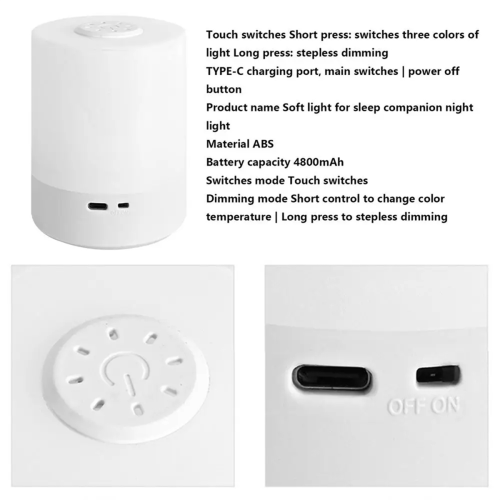 LED-Nachtlichter, dimmbar, USB-Lade-Desktop-Lam 2