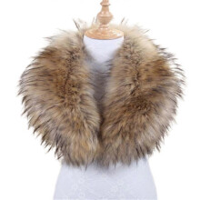 (65CM, COLOR 19) Women Winter Faux Fur Ornate Scarf Wrap Collar Shrug for Cocktail Reception Party Christmas Gift