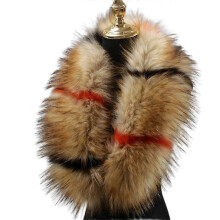 (75CM, COLOR 17) Women Winter Faux Fur Ornate Scarf Wrap Collar Shrug for Cocktail Reception Party Christmas Gift