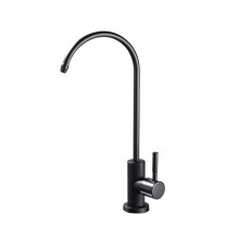 Kitchen faucets, Water Filter Faucet 360 Gooseneck Drinking Water Faucet Single Hole Kitchen Faucet,Brushed (Color : Black)