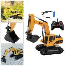 (1) Remote Control Excavator RC Tractor Bulldozer Crawler Truck Toy Digger Car Kids