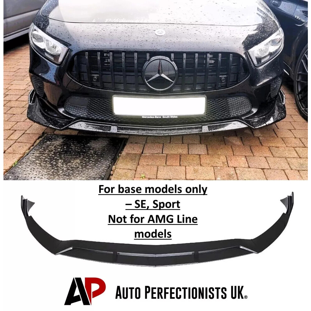For Mercedes A Class Se A180 A200 W177 V177 Front Splitter Spoiler Lip 5061072661228