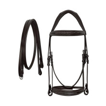 English All-Purpose Trail Leather Padded Bridle w/Re 803AX12