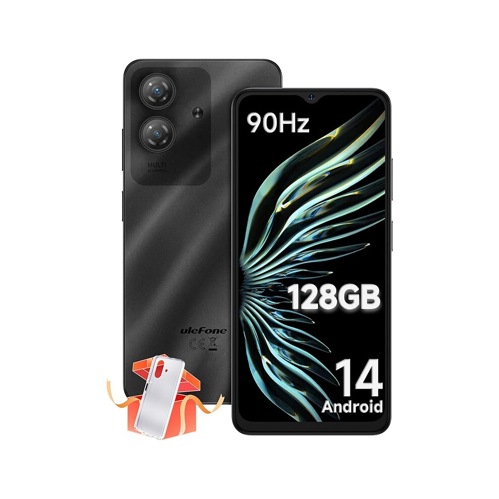 Ulefone Note 21 Mobile Phones, 128Gb/1Tb Sd Extension, 8Gb Ram Android 14, 90Hz 6.56" Octa Core 5000Mah, 4G Dual Sim Smart Phone Black 7654456784002