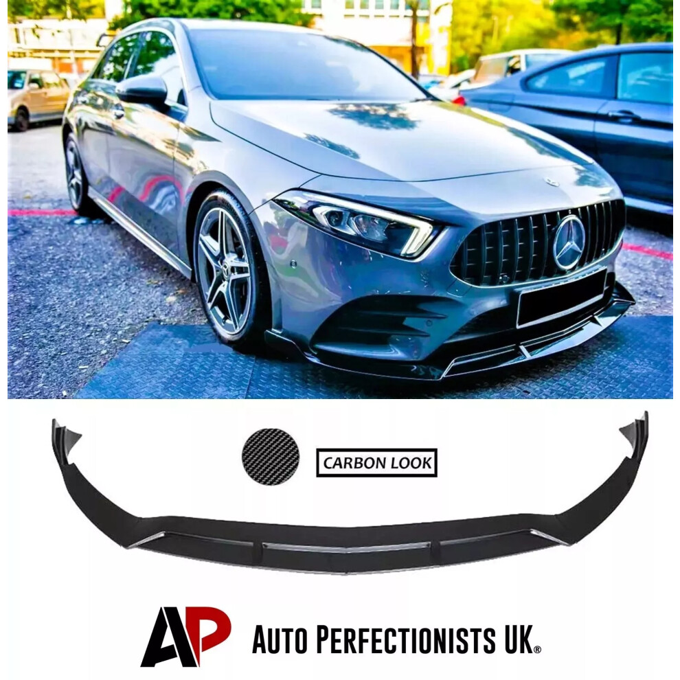 For Mercedes A Class A35 A45 Amg W177 Carbon Front Splitter Spoiler Lip 5061072662676