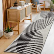 (Medium Runner (60x220cm), Jett Printed Rug) Non Slip Shaggy Rugs & Printed Runner Soft Fluffy Carpets for Bedroom, Kitchen & Hallway