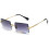(Gradient Grey) Rimless Rectangle Sunglasses Compatible With Women/men Ultralight Metal Frame 1