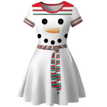 (XL) Ugly Christmas Dress for Women Red Green Print Holiday Dresses for Xmas