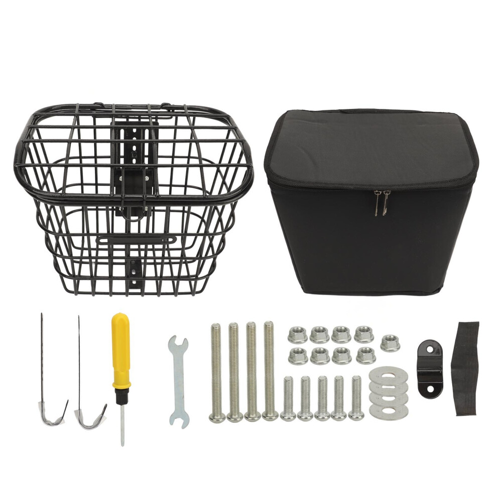 Folding Electric Bike Basket Metal Bike Front