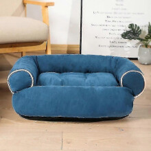 (L, Khaki) Pet House Dog Sofa Bed Sleeping Bag Kennel Cat Puppy Sofa Bed Winter Warm Beds Cushion