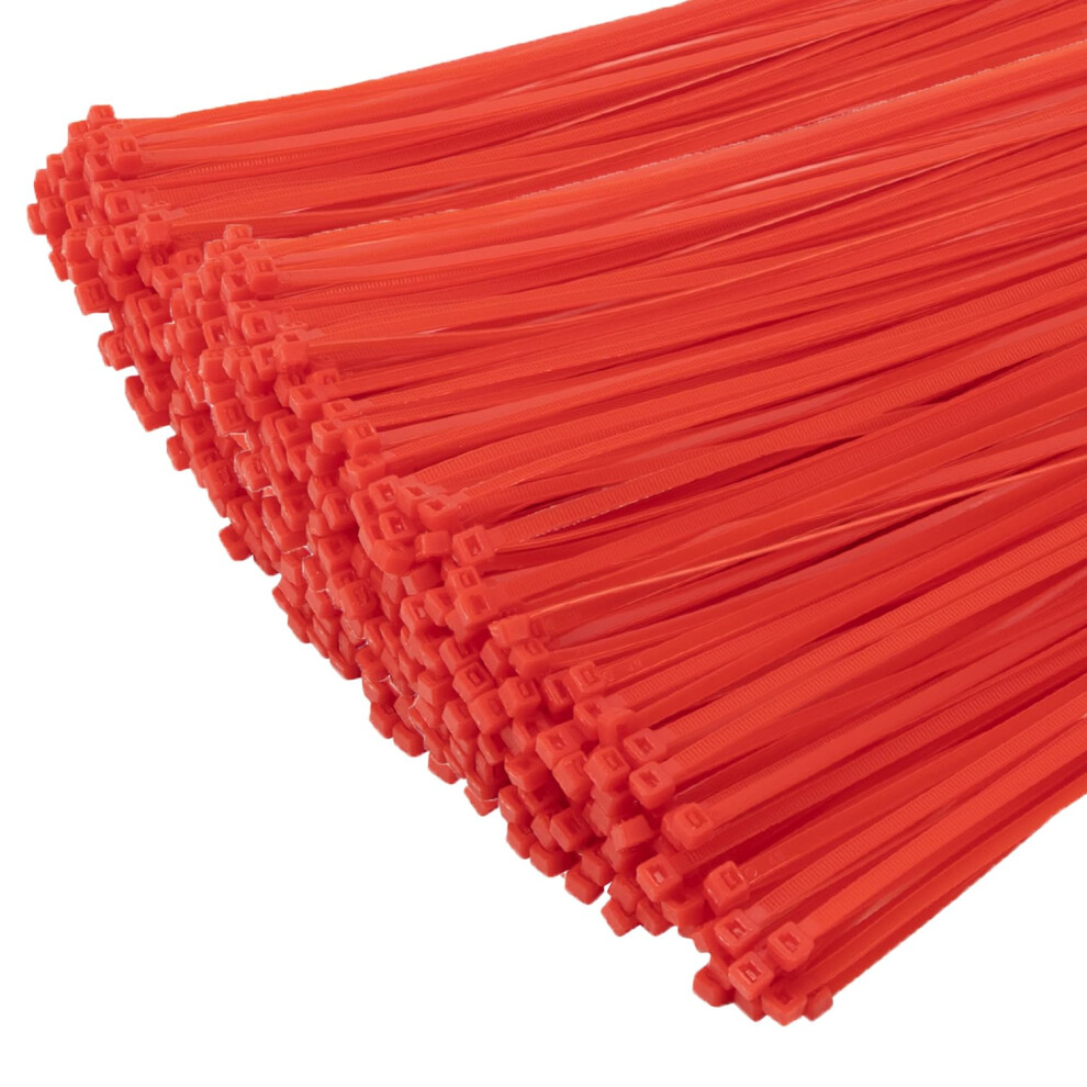 1000 Pcs Red Zip Ties 12 Inch, 60 Lbs Tensile Strength, Self-Locking Nylon Plastic Nylon Pa66 Wire Ties For Indoor And Outdoor Use 477169053251