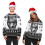 (L) Unisex Animal Print Crew Neck Ugly Christmas Xmas Pullover Sweatshirt 2