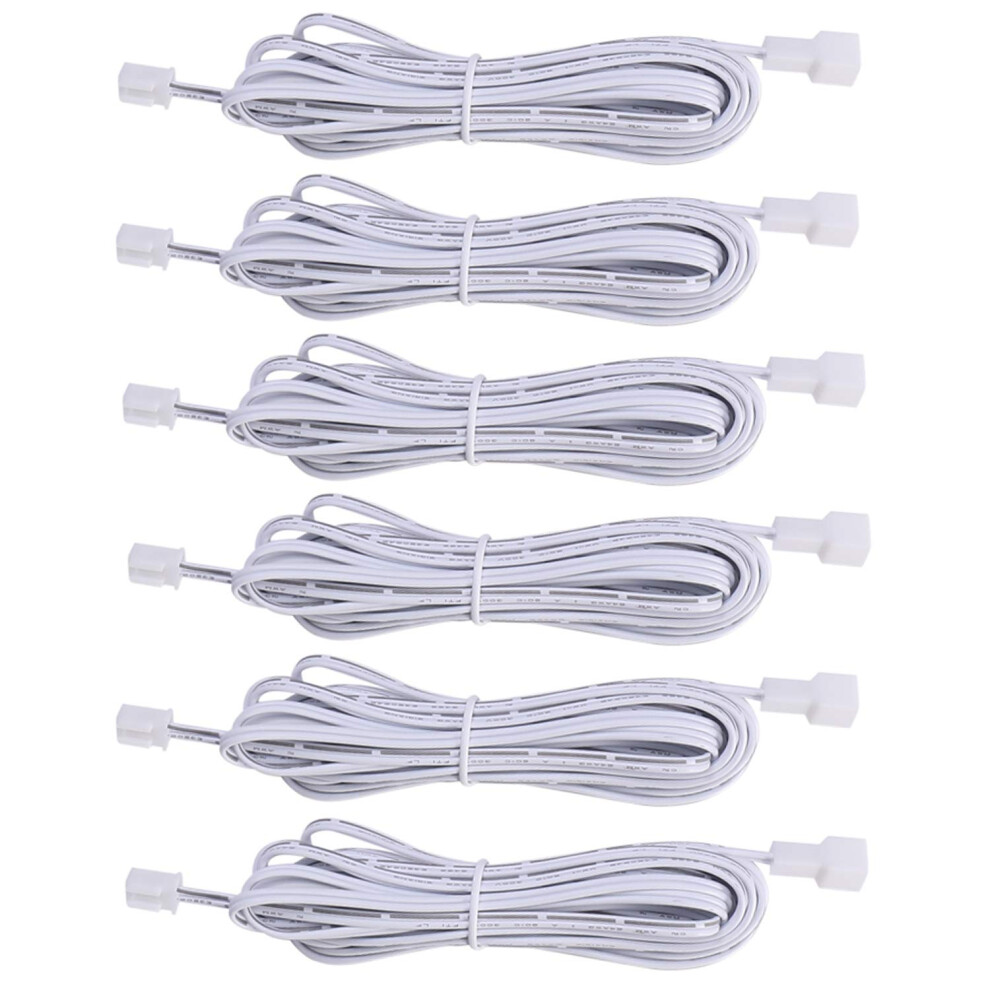 Extension Cables 9.84Ft Led Under Cabinet Puck Lighting, 2-Pin Connector Cords (6 Pack) 477169053312