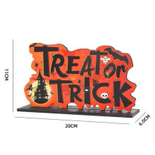 (D) Halloween Pumpkin Wood Decorations, Home Holiday Decorations, Bar Party Scene Layout