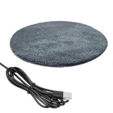 (Gray) Usb Pet Electric Blanket Plush Pad Blanket Cat Electric Heated Pad Sleeping Bed