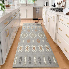 (Medium Runner (60x220cm), Nova Printed Rug) Non Slip Shaggy Rugs & Printed Runner Soft Fluffy Carpets for Bedroom, Kitchen & Hallway