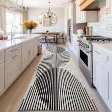 (Large Runner (80x300cm), Jett Printed Rug) Non Slip Shaggy Rugs & Printed Runner Soft Fluffy Carpets for Bedroom, Kitchen & Hallway