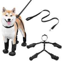 Dog Suspender Boots Dogs Boots Leggings,Dog Paws Shoes Protectors with Suspenders Small to Large for Snow and Rain (S)