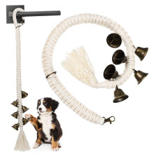 2Pack Dog Doorbells Handwoven Cotton Rope Bells for Door Knob Training Bells for Dogs Pet Supplies Potty Training Aid