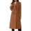 (Camel, M) Ladies Double Breasted Woolen Jacket, Plain Trench Coat, Winter Overcoat 1